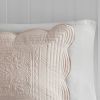 King Size 3 Piece Reversible Scalloped Edges Microfiber Quilt Set in Blush