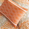 California King size 5-Piece Comforter Set in Orange Damask Print