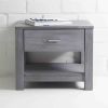 Contemporary Grey Solid Pine 1 Drawer Nightstand