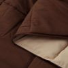 Twin/Twin XL Traditional Microfiber Reversible 3 Piece Comforter Set in Brown