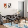 Full 18-inch Rounded Edge Corners Metal Bed Frame with Under-bed Storage Space