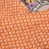 Full/Queen Boho Floral Lightweight Cotton Orange Mauve 3-Piece Quilt Set