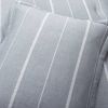 Full/Queen Blue Grey Off-White Stripe 3-Piece Lightweight Comforter Set