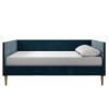 Full size Modern Navy Blue Upholstered Daybed