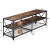 55-inch Industrial Style Metal Wood TV Stand for TV up to 65-inch