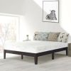 Full size Solid Wood Platform Bed Frame in Dark Brown