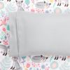 Full size Pink Grey White Teal Floral Fox Birds Soft Polyester 6 Piece Sheet Set