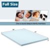 Full size 4-inch Thick Soft Gel Memory Foam Mattress Topper in Light Blue