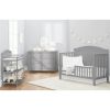 SF Home Solid Wood Convertible Crib in Grey - Toddler Bed Sold Separately