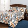 Twin Size Lightweight Blue Orange Grey Race Cars 2 Piece Kids Quilt Set