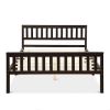 Modern Espresso Solid Pine Wooden Platform Bed Frame -  Full Size