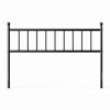 King size Traditional Farmhouse Headboard in Matte Black Metal Finish