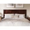 King size Traditional Style Headboard in Walnut Wood Finish