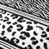 King Animal Print Zebra Leopard Black White Lightweight Reversible Quilt Set