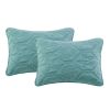 King Coastal Beach Starfish Seashell Seahorse Aqua Blue Teal 3-Piece Quilt Set