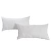 Set of 2 -King size Bed Pillow with Plush Polyester Fill and 2 Pillowcases