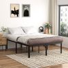 King 18-inch Rounded Edge Corners Metal Bed Frame with Under-bed Storage Space