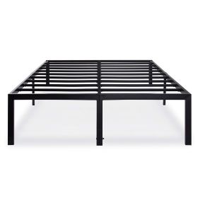 King size 18-inch High Rise Heavy Duty Metal Platform Bed Fame with Steel Slats