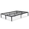 King size Modern Heavy Duty Black Metal Platform Bed Frame