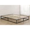 King size Modern 10-inch Low Profile Metal Platform Bed Frame with Wood Slats