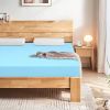 King size 3-inch Thick Gel-Infused Air Foam Mattress Topper in Light Blue