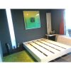 Full Size Modern Floating Style White Platform Bed Frame