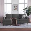 Mid-Century Modern Left or Right Facing Sectional Sofa in Dark Grey Linen