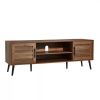 Modern Rustic Wood Finish TV Stand with Mid-Century Legs - for TV up to 65-inch