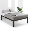 Queen 18 Inch Easy Assemble Metal Platform Bed Frame with Wood Slats