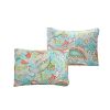 Aqua Paisley Floral 4 Piece Daybed Cover Set