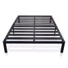 Full size Metal Platform Bed Frame with 3.86 inch Wide Heavy Duty Steel Slats