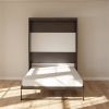 Queen size Wall Mounted Murphy Bed in Espresso Wood Finish