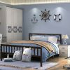 Queen Wood Platform Bed Frame with Headboard and Footboard in Espresso