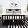 Queen Wood Platform Bed Frame with Headboard and Footboard in Espresso