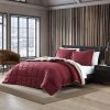 King Plush Sherpa Reversible Micro Suede Comforter Set in Marron