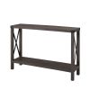 Industrial Farmhouse Entryway Table / Sofa Table in Brown Grey Wood Finish