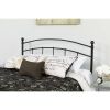 Queen size Contemporary Classic Headboard in Black Metal Finish