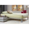 Twin size Luna Metal Platform Bed Frame with Wood Slats