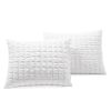 Twin/XL Size Microfiber Crinkled Texture 2 Piece Comforter Set White