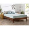 Twin size Solid Wood Platform Bed Frame in Espresso Finish