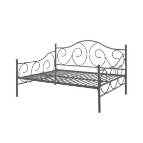 Full Metal Daybed Frame Contemporary Design Day Bed in Bronze Pewter Finish