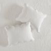 Full/Queen size 3-Piece Reversible Scalloped Edges Microfiber Quilt Set in White