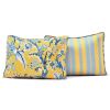 Full/Queen Yellow Blue Peacocks Floral Lightweight Polyester 3-Piece Quilt Set