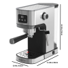 Espresso Machine, Cappuccino & Latte Machine with ESE POD Filter & Milk Frother Steam Wand, Accurate Temperature & Time Control