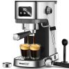 Espresso Machine, Cappuccino & Latte Machine with ESE POD Filter & Milk Frother Steam Wand, Accurate Temperature & Time Control