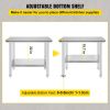 VEVOR Stainless Steel Work Table 24 x 36 x 32 Inch Commercial Kitchen Prep & Work Table Heavy Duty Prep Worktable Metal Work Table with Adjustable Fee