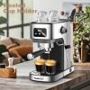 Espresso Machine, Cappuccino & Latte Machine with ESE POD Filter & Milk Frother Steam Wand, Accurate Temperature & Time Control